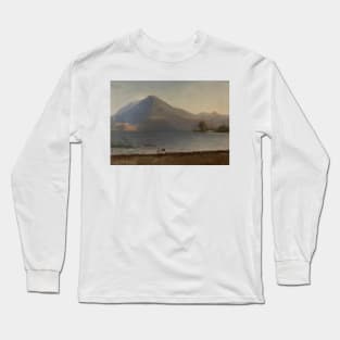 On the Hudson by Albert Bierstadt Long Sleeve T-Shirt